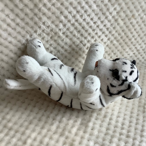 Adventure Planet Plush White Striped Tiger Cub Stuffed Animal Toy - Picture 7 of 16